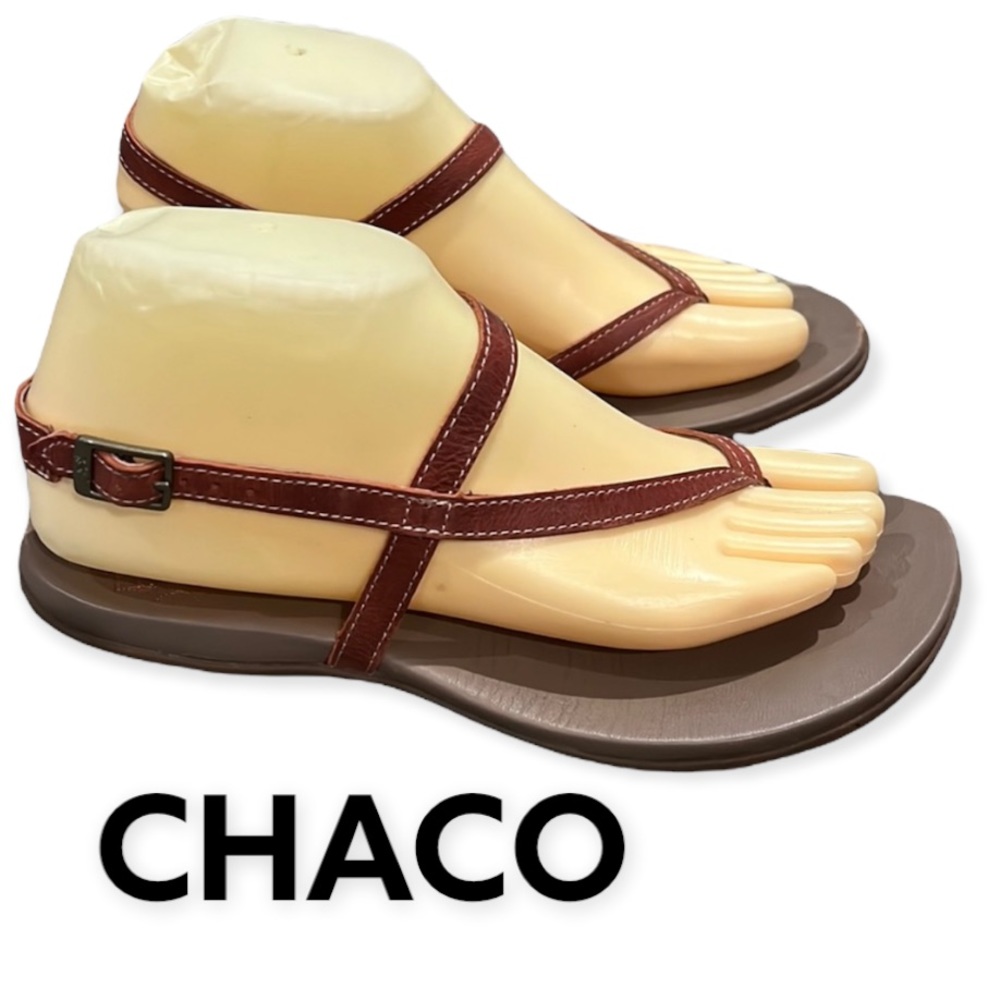 Authentic Chaco brown leather sandals sz 8